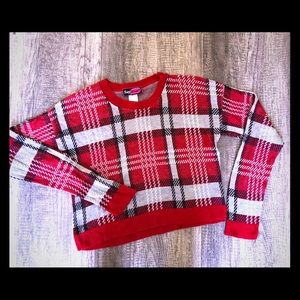 Mandes• Plaid Crop Sweater